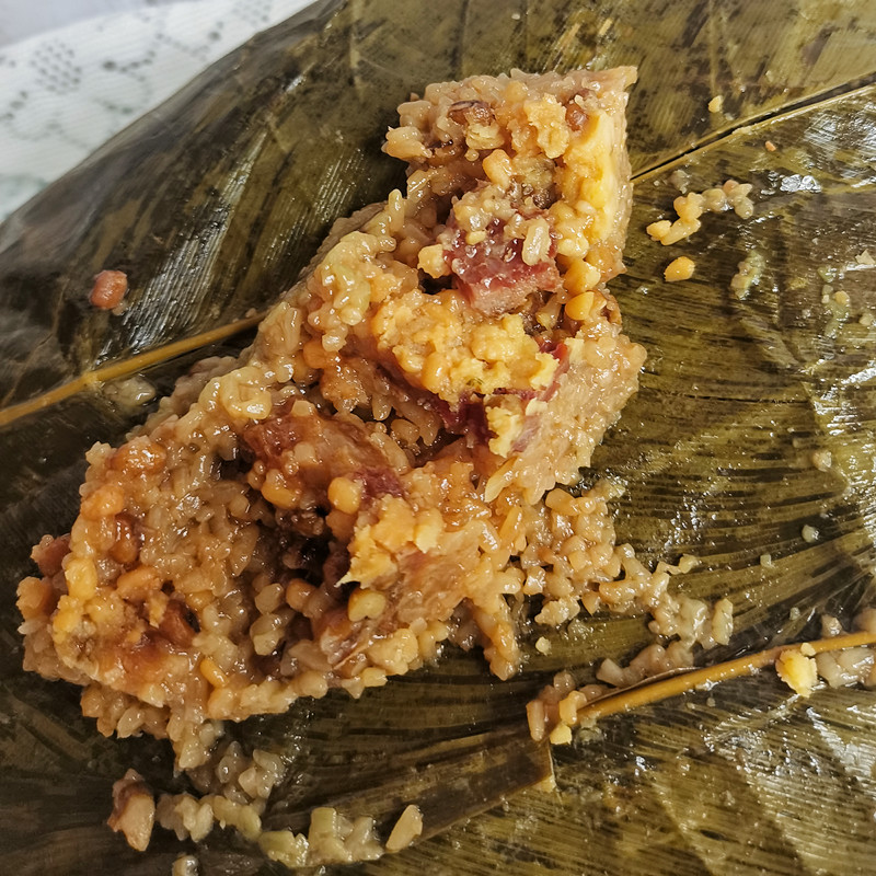 辉导 真空袋装广西玉林粽子端午猪肉排骨绿豆粽手工陆川土猪肉粽250克