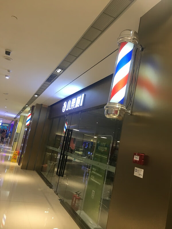 理发店转灯理发店转灯挂壁防水旋转led发廊标志理发灯箱小户外挂墙