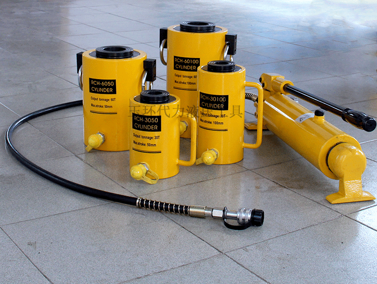 适用于中空液压千斤顶rch20t30t60t100吨电动分体式空心油缸分离式油