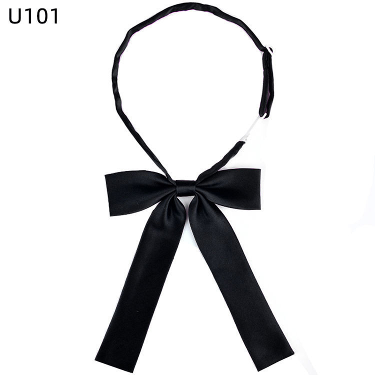 倩绣菲领带领结领带夹纯色jk小长柄领花女衬衫日系制服配饰酒红色学生