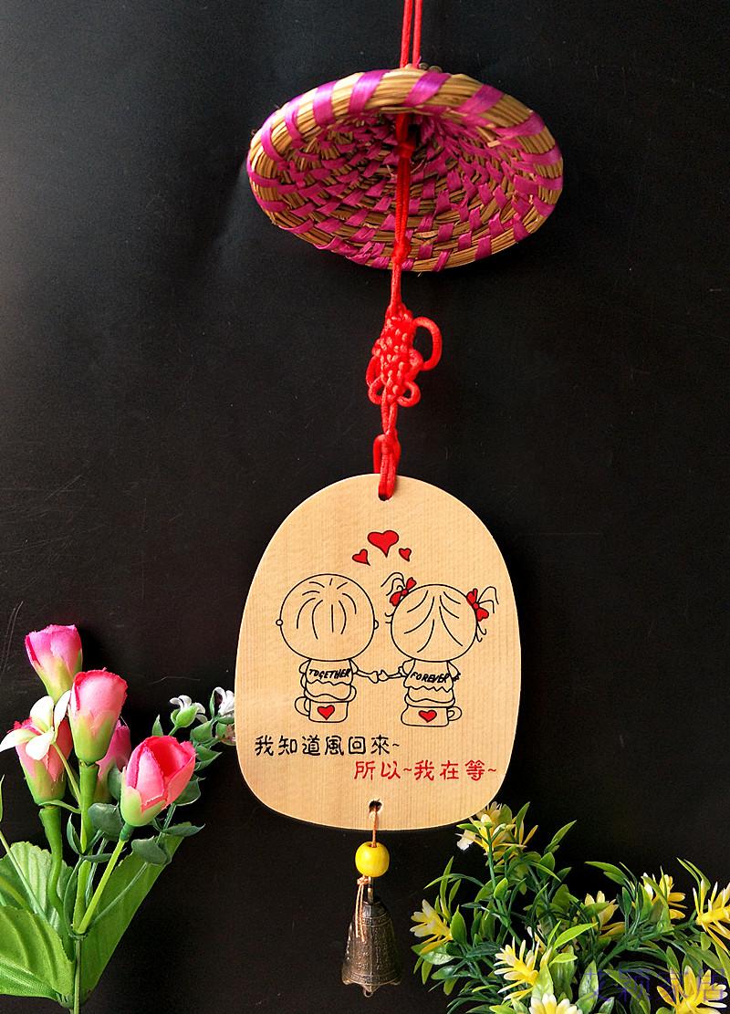 丽江东巴风铃木牌挂牌景区实木许愿牌祈福牌可印银色长方形9606