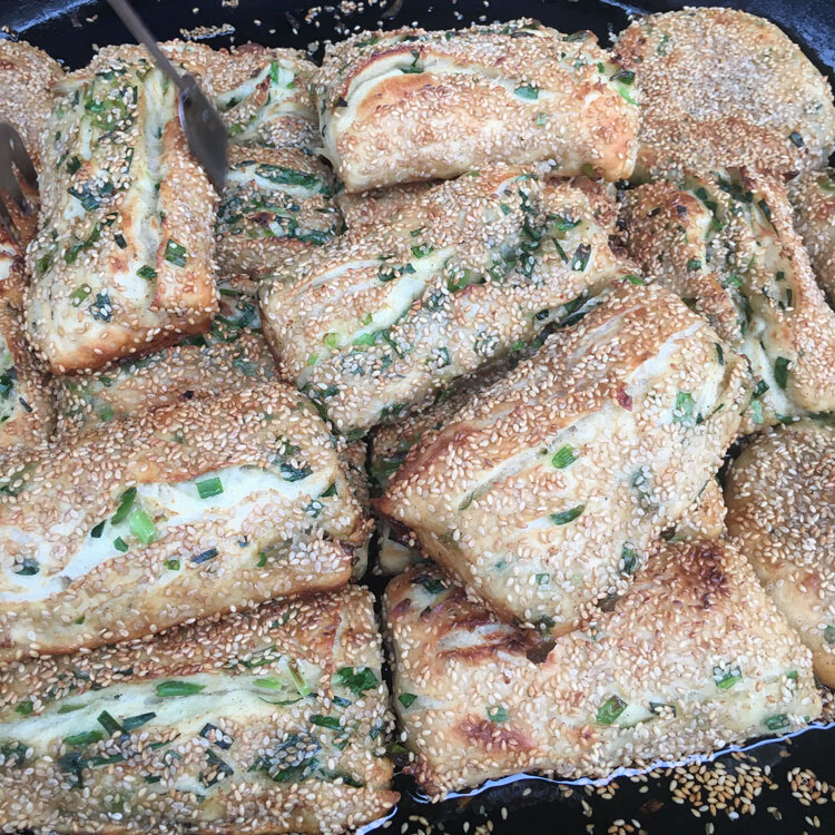 【味小府】湖北天门土特产手工烘焙伢芽子锅盔传统芝麻猪油锅盔一份9