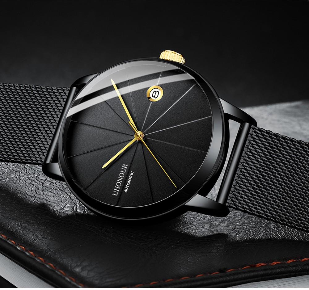 瑞士宇赫uhonour手表男士机械表全自动男表创意表盘游泳防水商务腕表