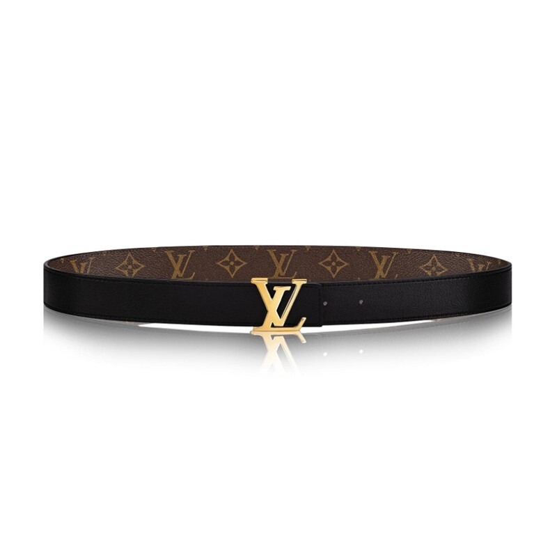 【品质节】lv/路易威登 lv皮带 男女通用 双面腰带小牛皮内衬 黑色