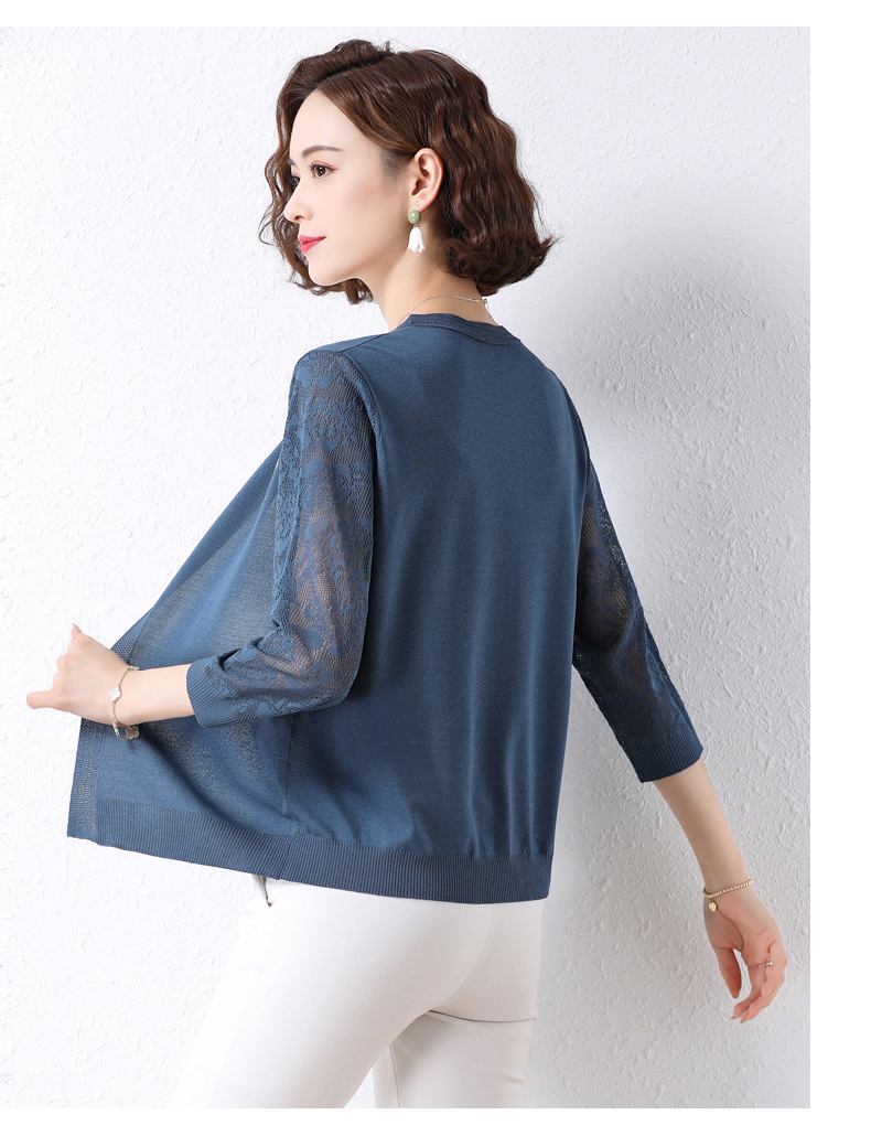 女装冰丝空调衫外披针织开衫女士夏装短款外搭披肩上衣小款衣外套米色