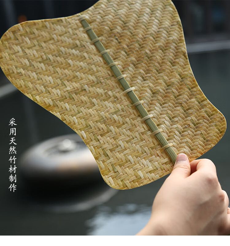 把玩扇子安吉手工竹编芭蕉扇中式古风扇子仿古竹扇夏季圆扇子古典把玩