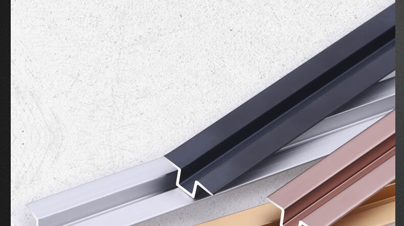 铝合金几字型压条背景墙电视墙装饰条客厅吊顶线条填缝金属压边条