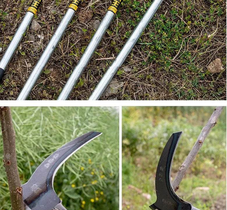 高锰钢双镰刀农用加厚不锈钢柴刀长柄除草户外 割草刀 市场版高锰钢双