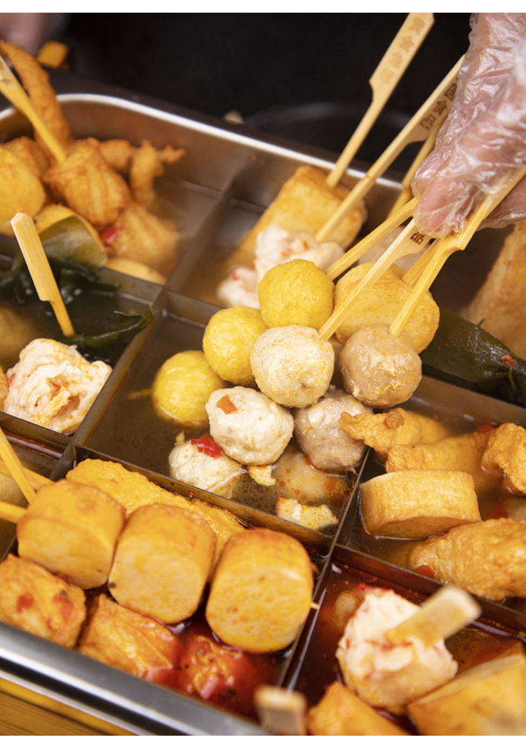 立圆关东煮立圆食品关东煮食材大包装北极翅鱼芙蓉咖喱鱼丸鸡脆骨黄色