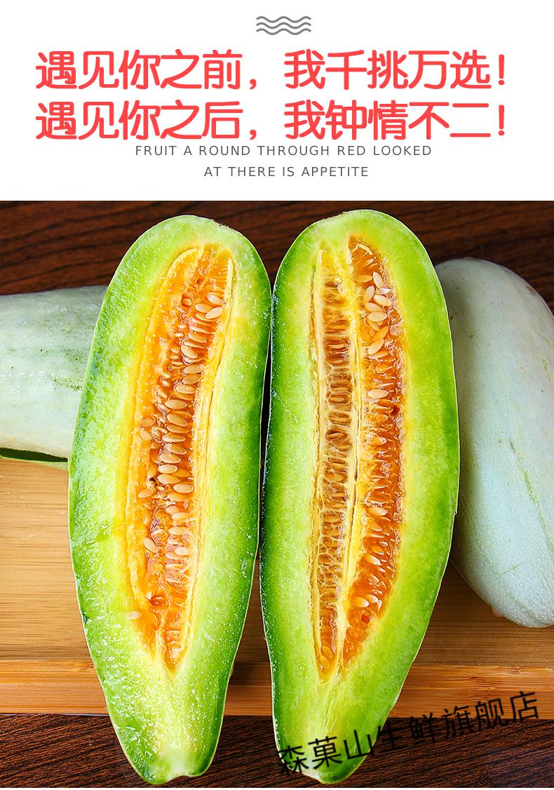 河南羊角蜜甜瓜 博洋61号甜瓜水果新鲜当季香蜜瓜脆绿 5斤 精选果