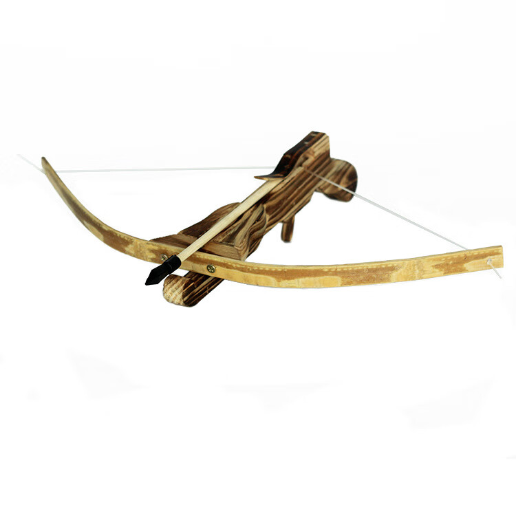 十字驽成人弓箭木制手工磨削户外射击模型软胶头无杀伤力60麻弓箭头