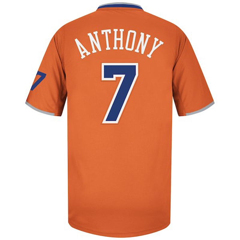 nba全明星滕讯体育nba尼克斯队7号安东尼球衣蓝白色甜瓜篮球服版定制