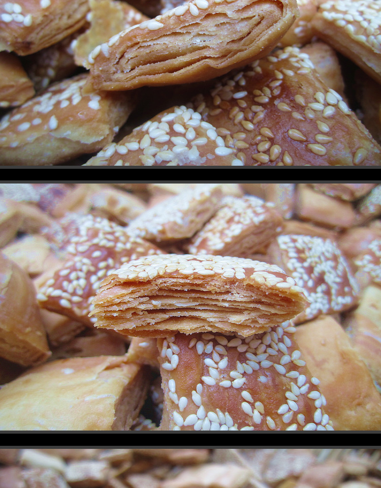 河北涿州特产烧饼传统小吃小酥饼零食休闲食品原味2袋400克孜然2袋400