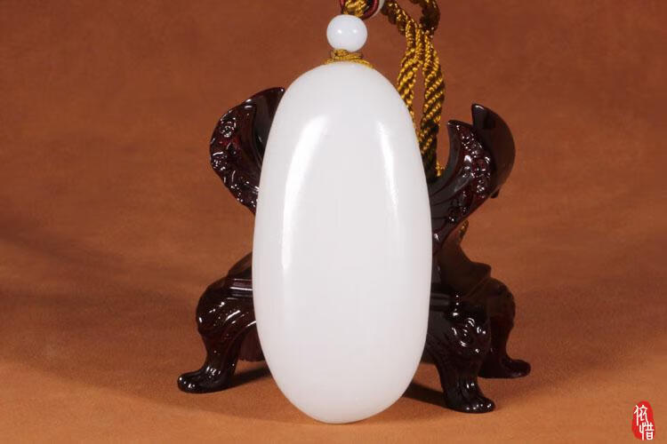 依惜 新疆和田玉白玉原石籽料手把玩件玉石吊坠挂件男女士款