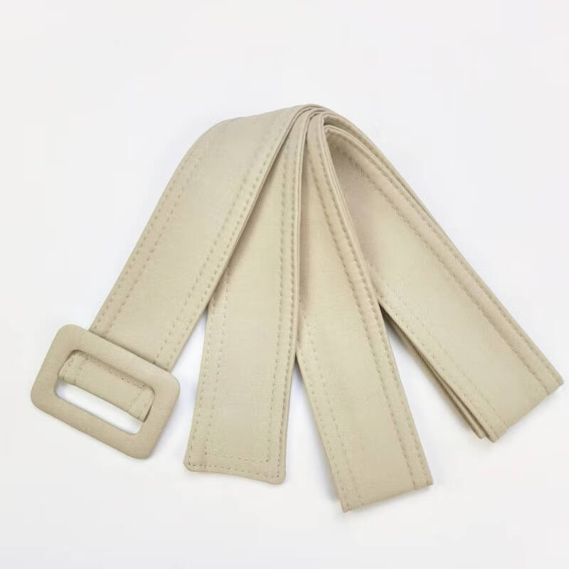 恒源祥同款时尚腰带女布料风衣腰带女士百搭带扣环布条宽腰封黑色配件