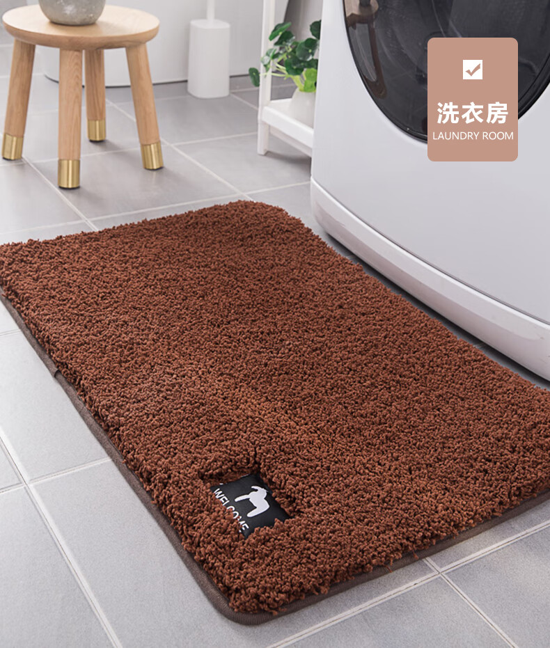浴室吸水地垫卫生间门口防滑脚垫厕所速干地毯进门卧室门垫软加厚超纤