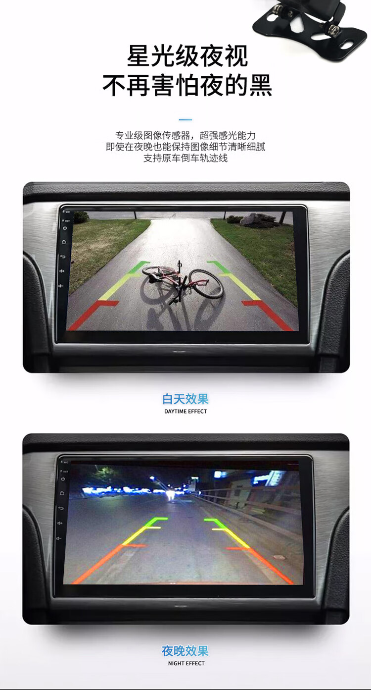 通用汽车载导航后视超高清防水红外夜视莲花头倒车影像摄像头4灯高清