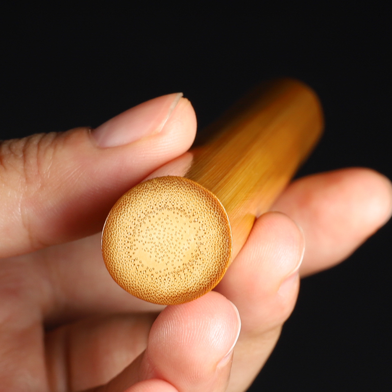 芙蕖实心竹玉竹把件老玉竹文玩手把件高密度抛光竹子素器竹子把玩件