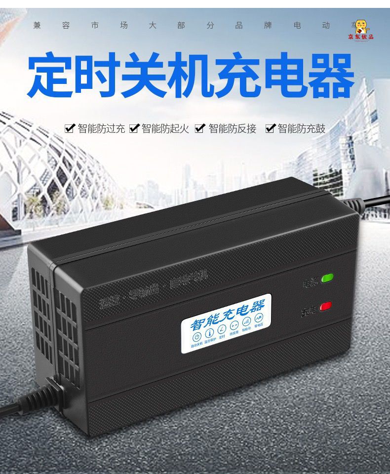适用于电动车电瓶充电器伏新日爱玛雅迪电车三轮车通用sn002348v12aht