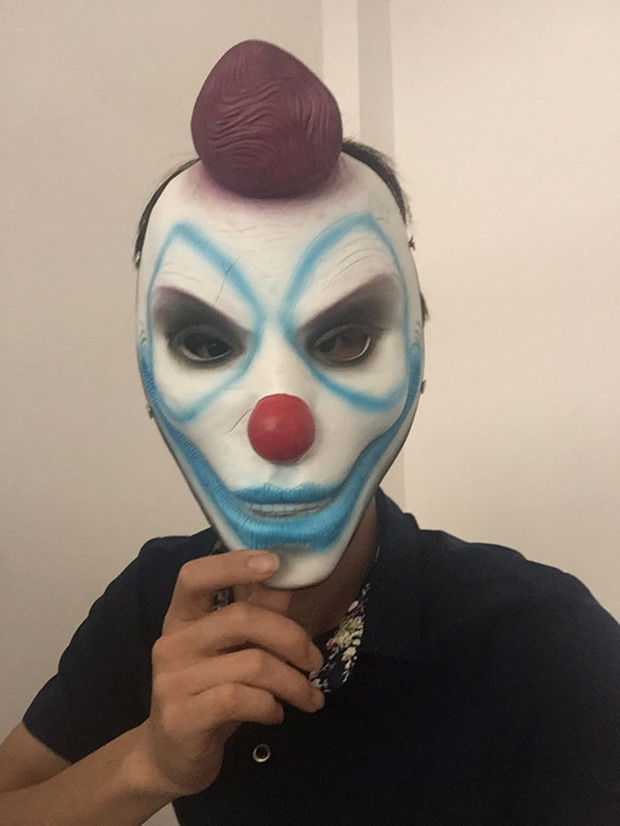 面具v字收货日payday2狐狸万圣节动漫白头套v字diy游戏面具白色