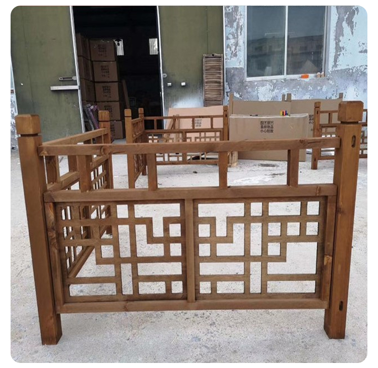 中式婚礼栅栏中国风婚庆实木扶手围栏摆件木质隔断木鹊桥装饰道具