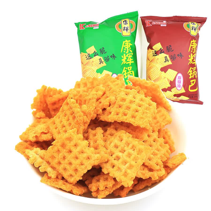 麻辣康辉锅巴 小米锅巴烧烤零食小吃办公室小零食膨化食品 烧烤 88*8