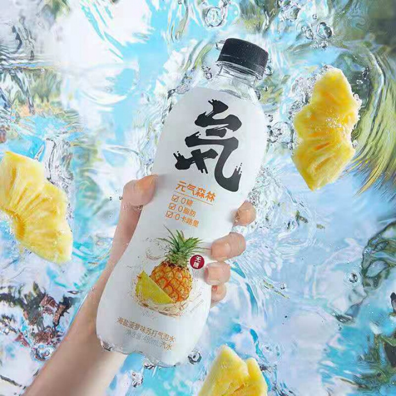 森林乳酸菌气泡水 海盐菠萝气泡水林青苹果气泡水 5瓶【乳酸菌气泡水