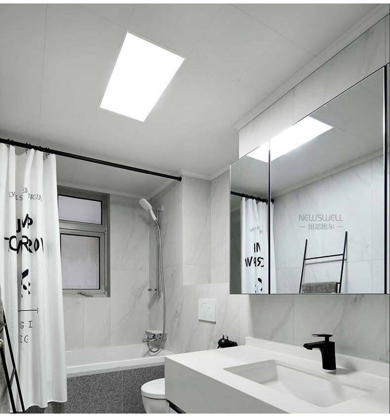 照明品质集成吊顶led平板灯卫生间厨房铝扣板嵌入式浴室厕所吸顶灯的