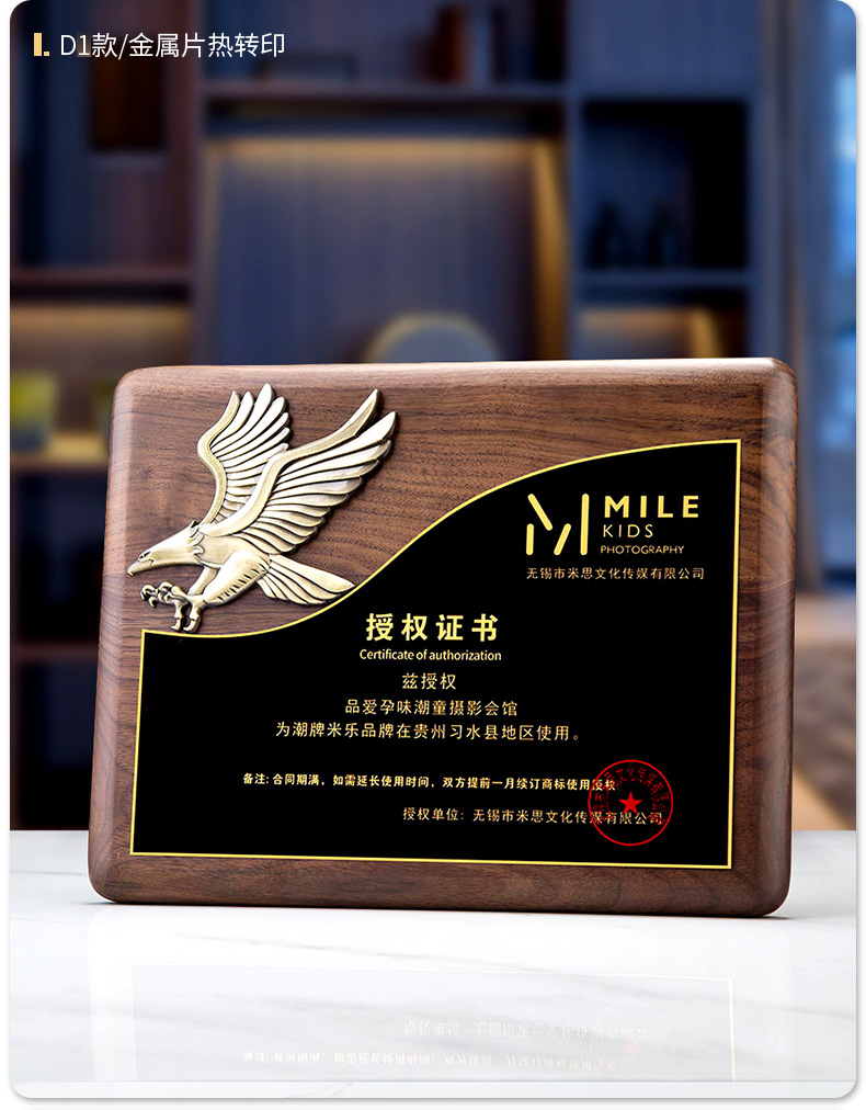 学历证书外壳 授权牌木托奖牌挂牌经销商铜牌牌匾挂墙证书相框奖杯 h5