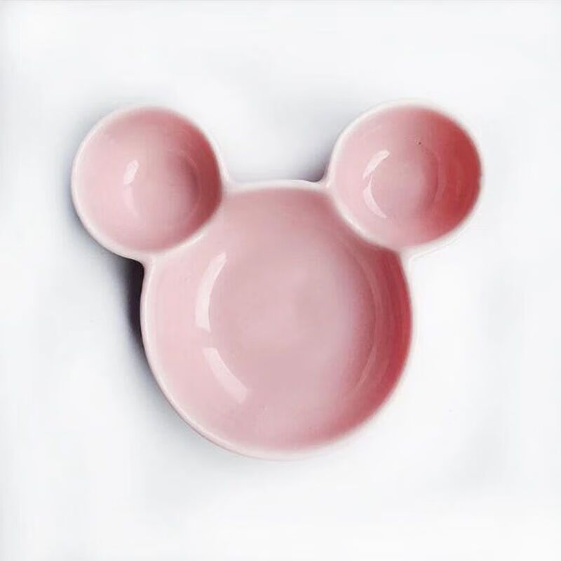 仓鼠陶瓷食盆碗金丝熊刺猬防翻食碗饲料盒用品鼠宠物陶瓷小碗粉色草莓