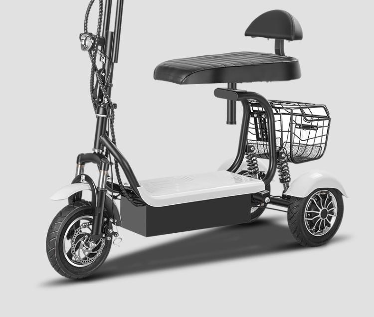 2022新款哈雷折叠式迷你电动三轮车锂电版电瓶车小型电瓶车便携代步车
