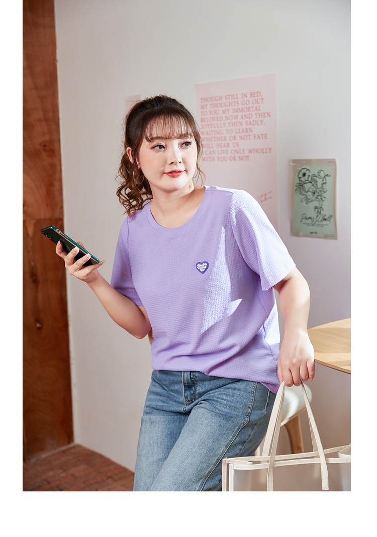 加肥加大女装宽松大码220斤新款夏装胖mm200斤减龄显瘦短袖t恤上衣云