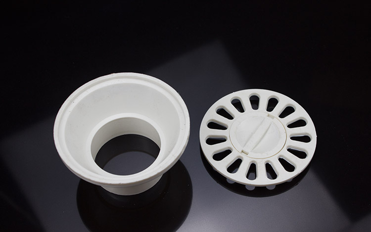 pvc防臭地漏排水浴室卫生间阳台高封洗衣下水管配件50圆方型 50外插