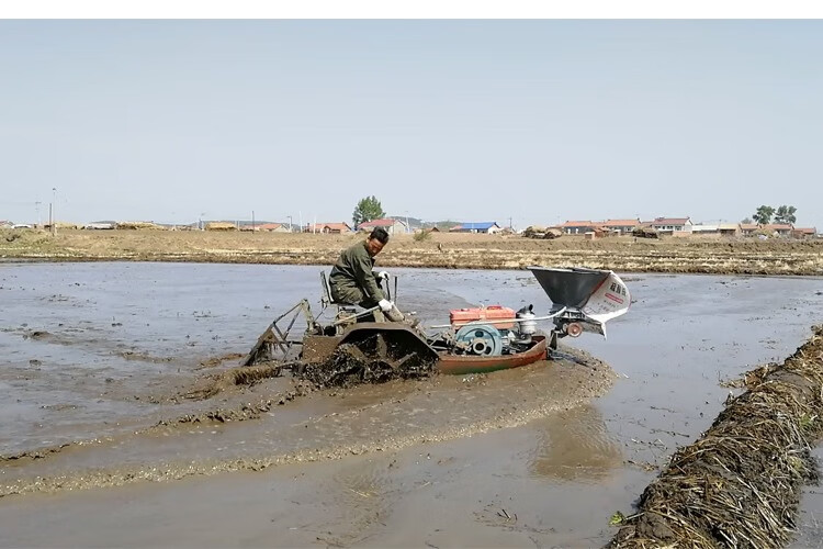 机耕船微耕机水田旋耕机耕地翻地柴油机农家用四驱小型船型拖拉机b2