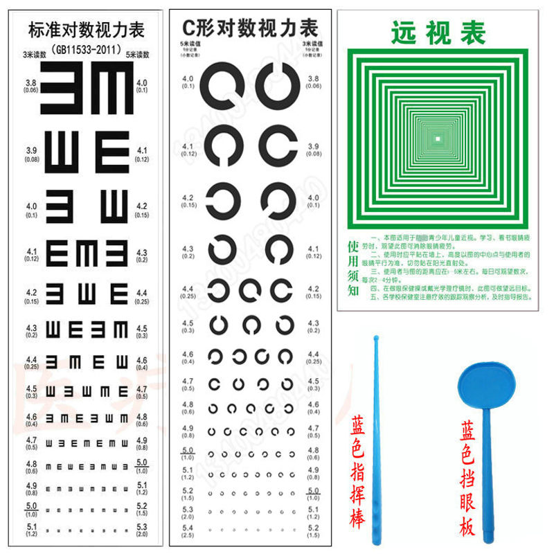 60新品视力表空军c型 环形测视力表 c字形招飞视力表空军成人视力