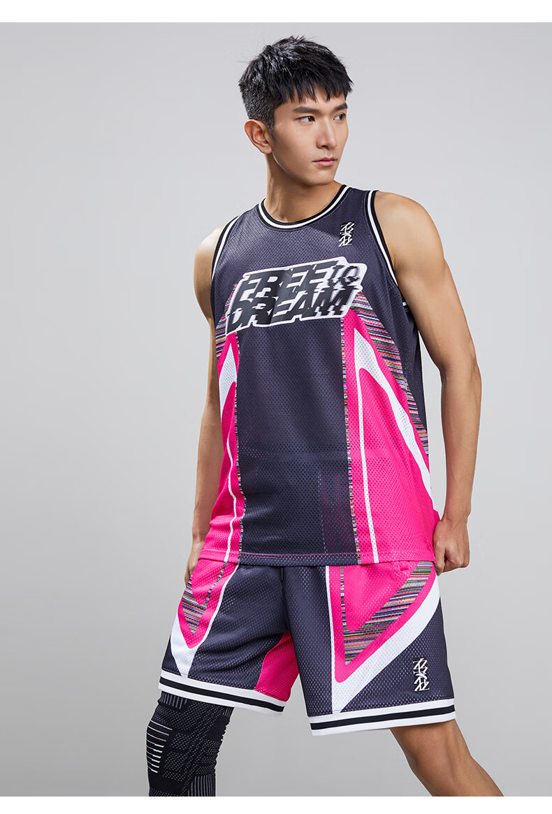 新款篮球套男士针织背心篮球训练透气运动套装街头风背心纯净白1s165