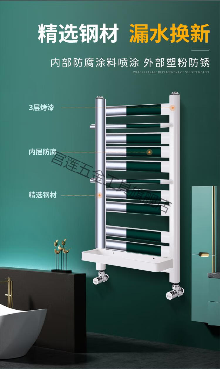 小背篓暖气片卫生间家用壁挂式卫浴地暖集中供热散热片置物毛巾架盖乐