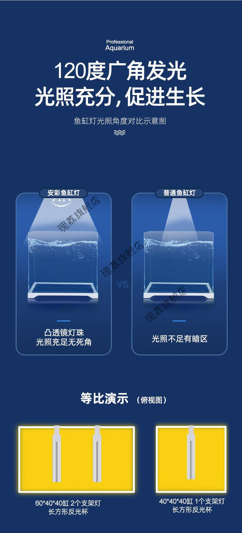 2022新款amtra德国安彩全光谱鱼缸灯led灯防水水草灯水族草缸小型爆藻