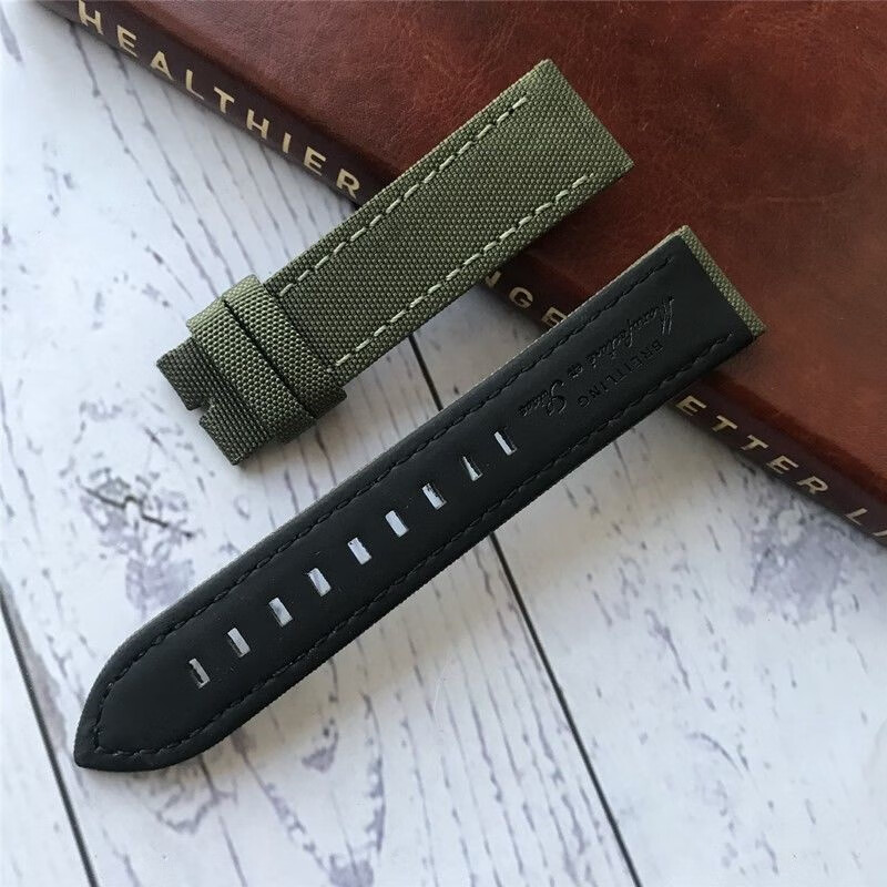 官方旗舰百年灵帆布表带原装黑鸟侦察机复仇者级海洋男手黑色黑色扣22