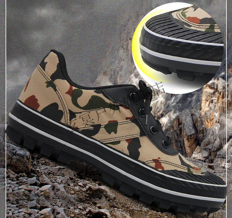 玄冥际华3537原厂解放鞋男潮新式作训鞋耐磨工地劳保迷彩胶鞋防臭黄绿