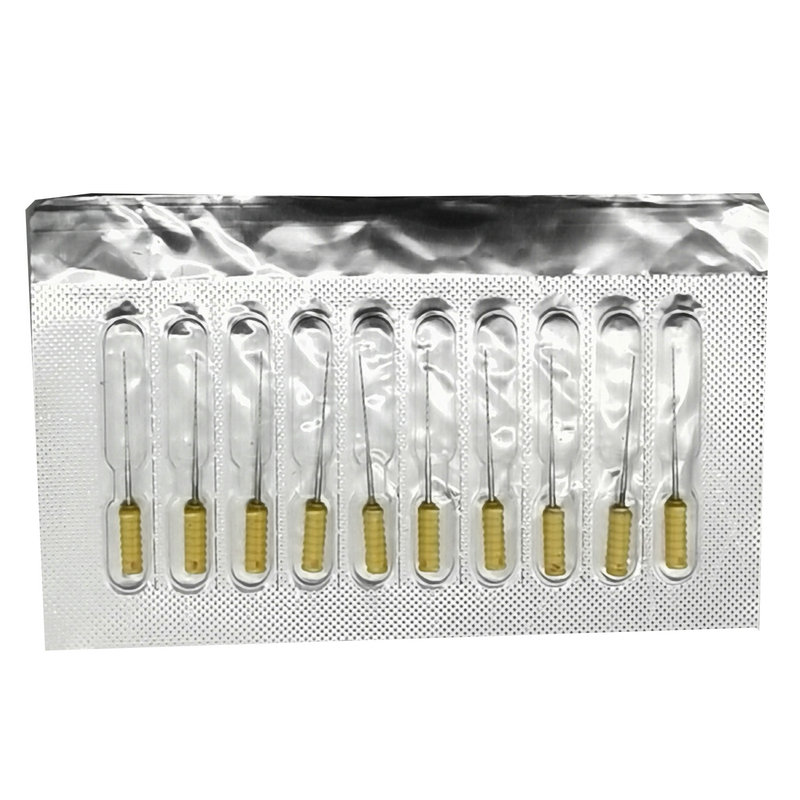 牙科口腔器材拔髓针针柄无柄拔髓针牙科无柄光滑针棉花针洗髓针0光滑