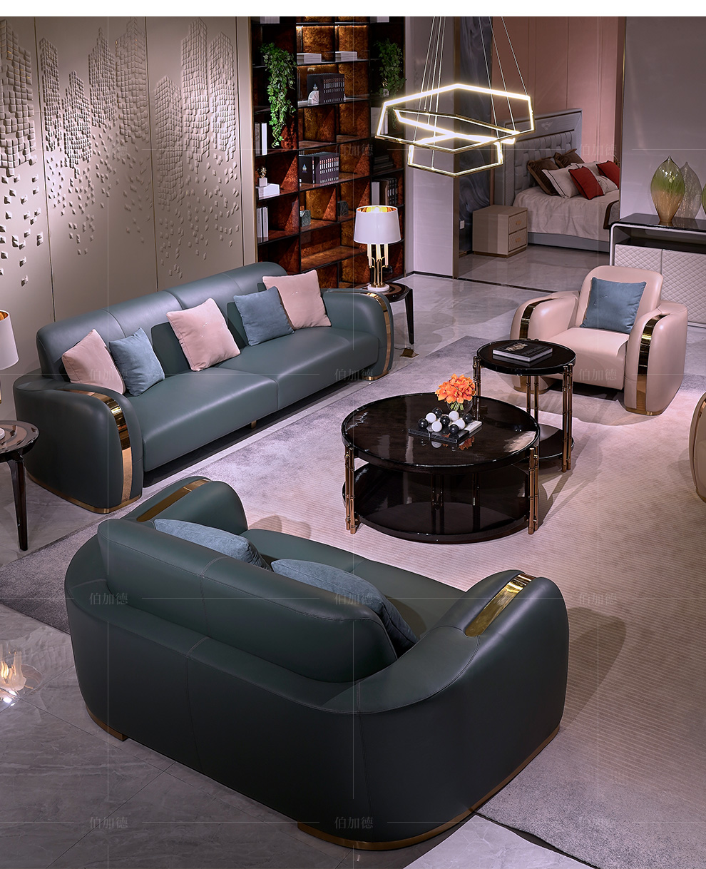 现代轻奢实木沙发别墅客厅高端实木家具 1 1 2 3组合【图片 价格 品牌