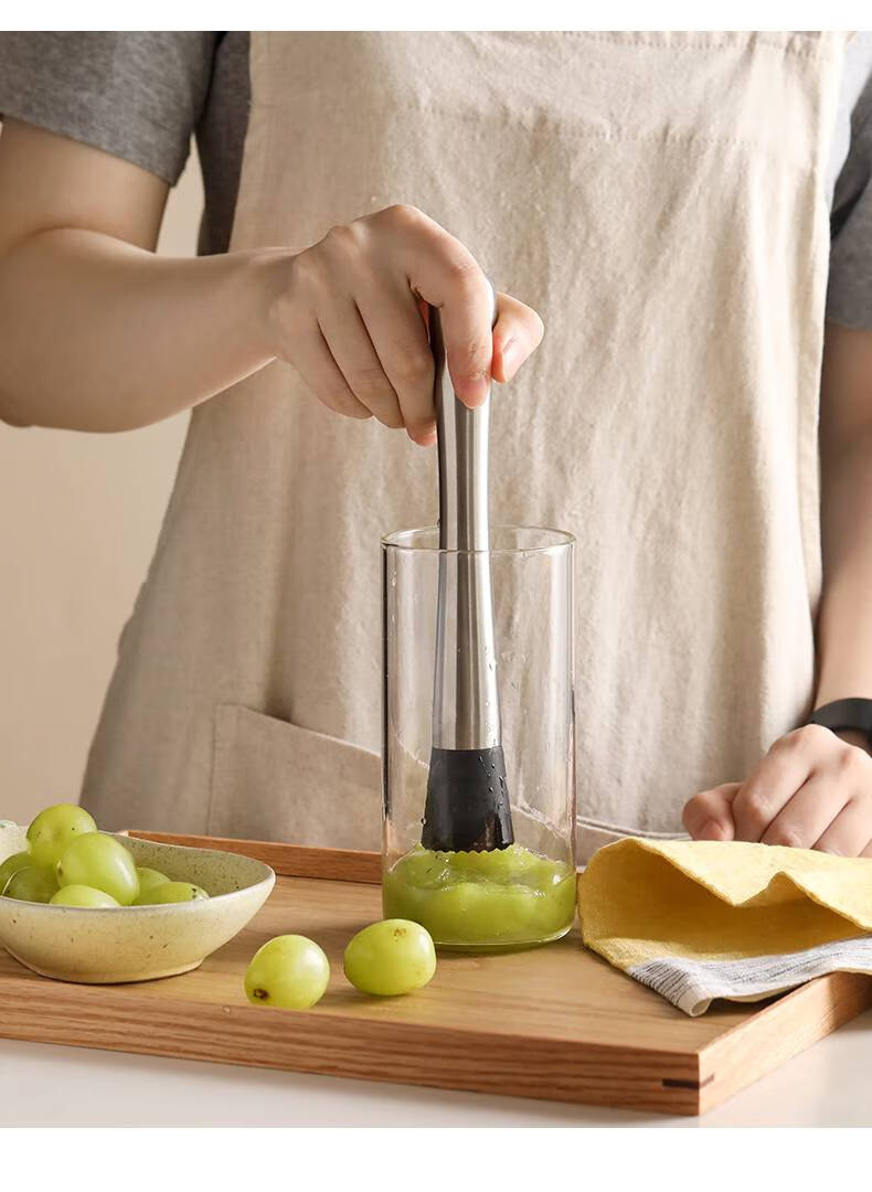 不锈钢水果捣汁棒不锈钢水果捣汁棒果茶捣碎棒创意敲肉棒冰锤调酒压汁