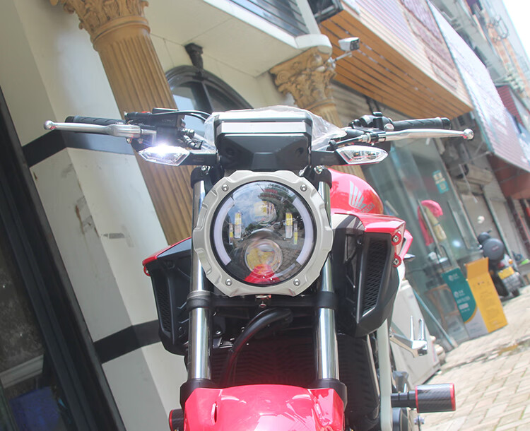 工马cb400f适用本田摩托车大灯总成机车复古配件大灯led改装圆灯500f