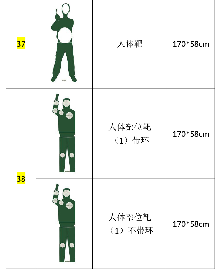 人体靶纸人体部位靶劫持人质靶双头靶实战射击实景半身靶打靶纸军迷