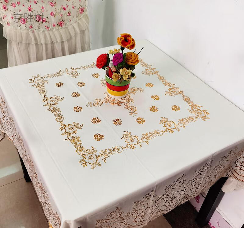 老式八仙桌桌布 正方形桌垫防水防油防烫四方桌pvc免洗台布塑料麻将