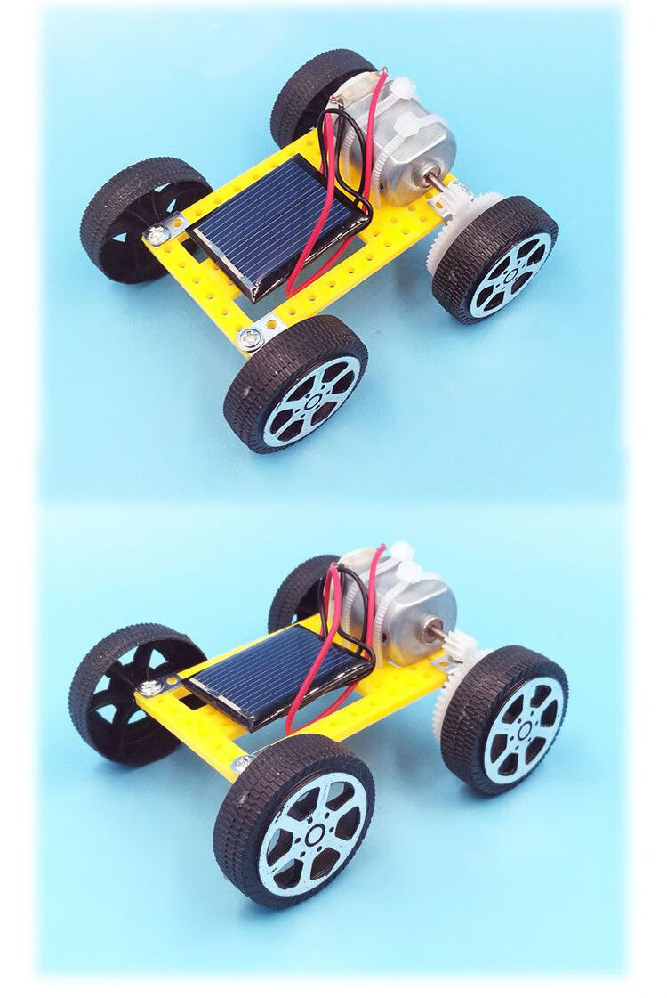 科学小发明太阳能汽车太阳能小车玩具车科学实验手工小汽车儿童科技小