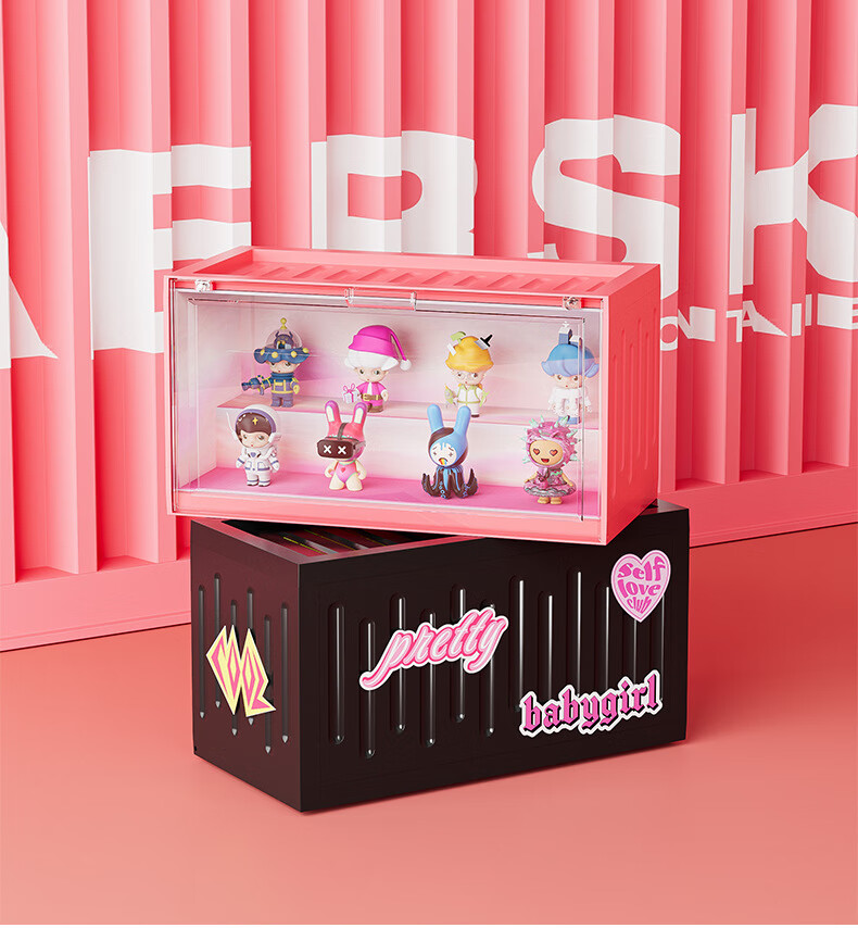 oimg 盲盒展示盒泡泡玛特展示柜 可叠加展示盒盲盒收纳盒 大容量收纳