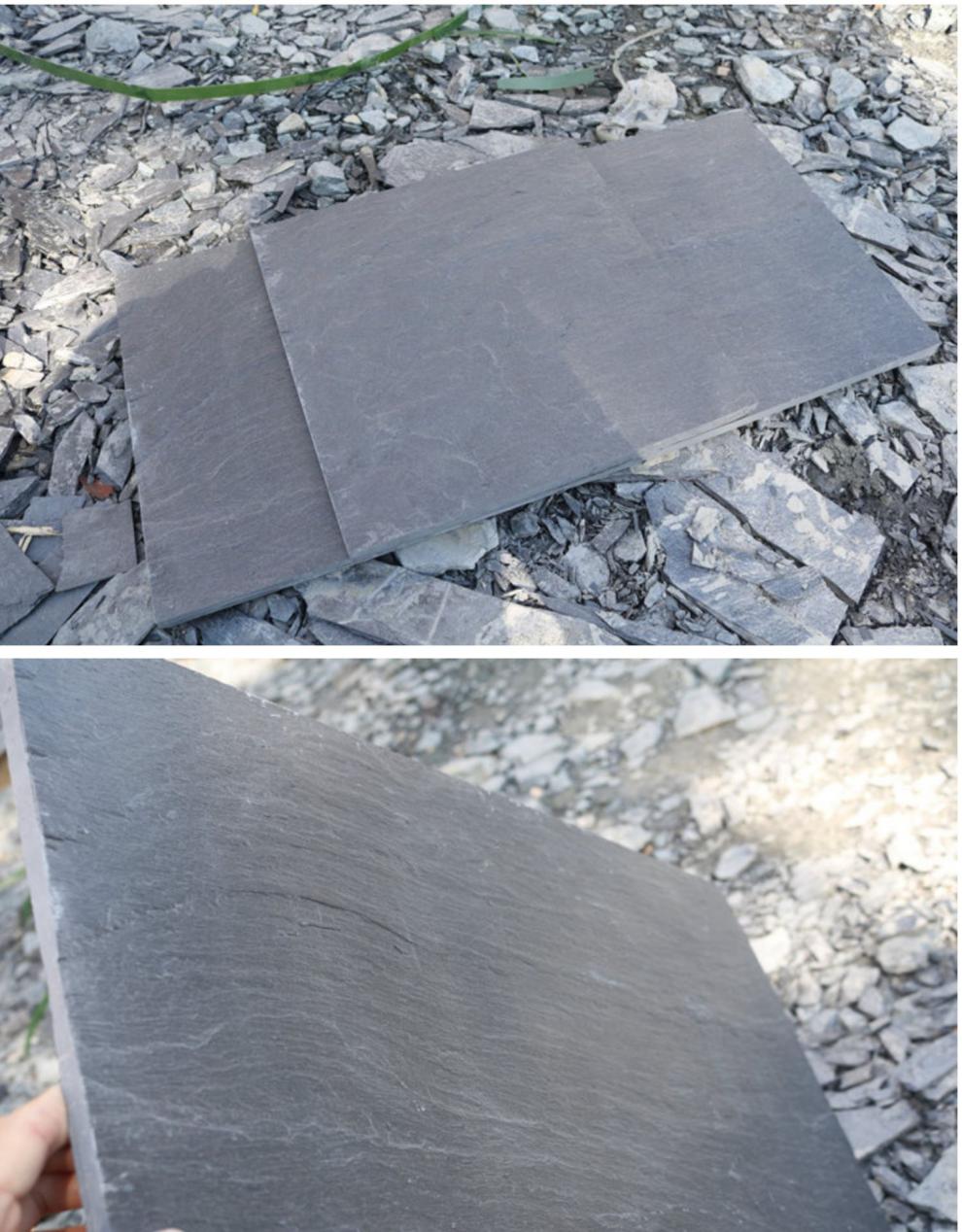 天然青石板庭院滑地砖复古别墅铺路文化石青砖石材板岩地面砖(商品不