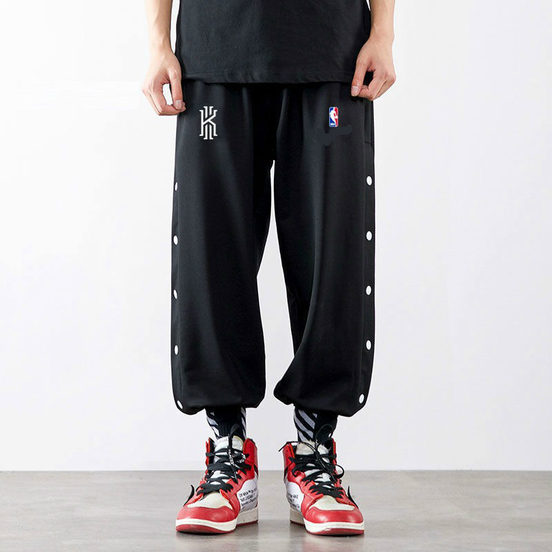 支持国货李宁全开篮球排扣裤nba排扣裤男宽松束脚运动裤男湖人篮球